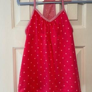 Sz 8 Hatley pink polka dot Little Blue House PJ Jammie Top